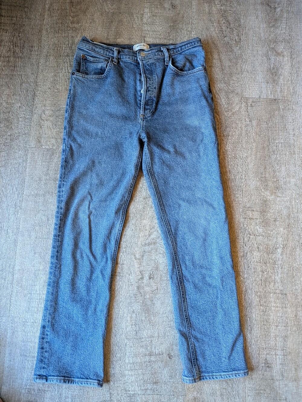AGOLDE Riley High Rise Straight Crop Button Fly Women's Jeans Size 29
